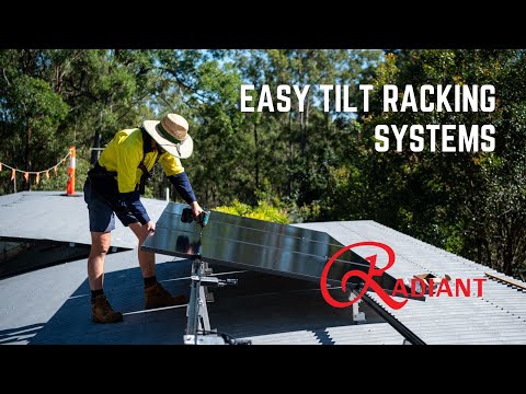 Radiant Solar Racking Adjustable Easy Tilt site install
