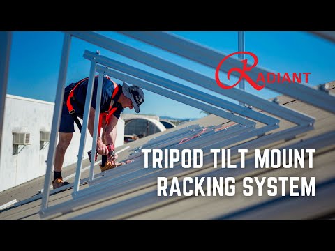 Radiant Solar Tripod Tilt Mount Racking System - On Site Install
